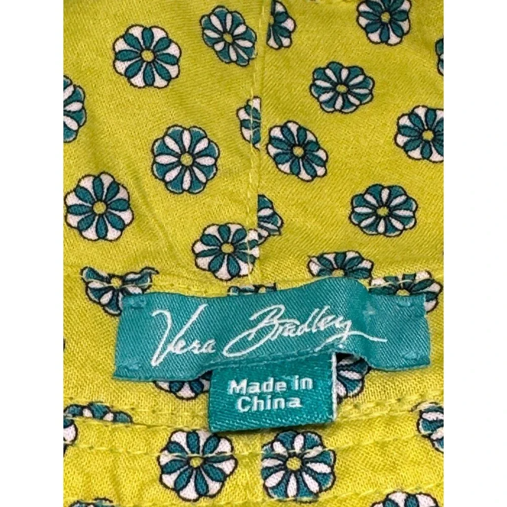 Bucket Hat Vera Bradley Green Paisley Floral Cotton Women's One size